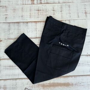 NWOT Tesla Embroidered Corporate Work Pants size 40 x 30 in Black